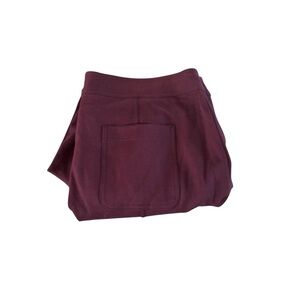 Maeve Boot-Cut Skirted Pants in Deep Plum
